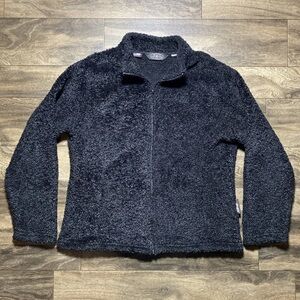 Vintage Black Diamond Women's Large Deep Pile Fleece Full Zip Polartec Jacket